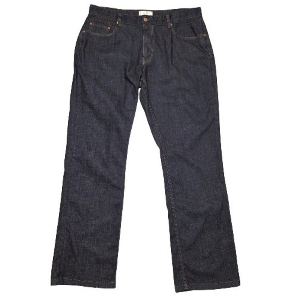 Mens 38x34 Jeans Straight‎ Leg Dark Wash Flat Front Dress Work Five Four
